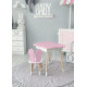 Детский стол облачко с нишей 54х68х50, столик трюмо с откидным верхом, розовый