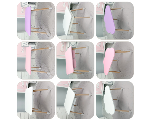 Детский стол облачко с нишей 54х68х50, столик трюмо с откидным верхом, белый