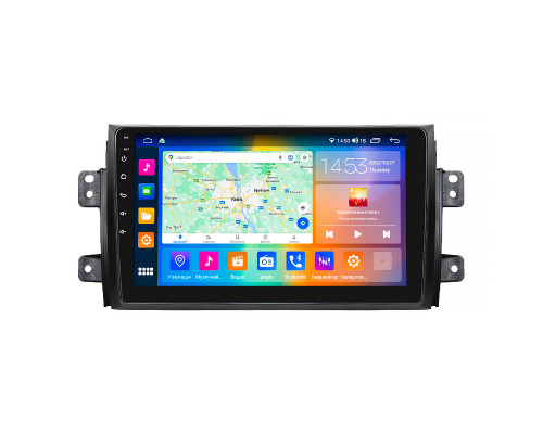 Штатная магнитола Lesko для Fiat Sedici  2005-2014 экран 9" 2/32Gb CarPlay 4G Wi-Fi GPS Prime