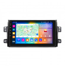 Штатная магнитола Lesko для Fiat Sedici  2005-2014 экран 9" 4/64Gb CarPlay 4G Wi-Fi GPS Prime