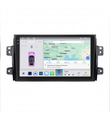 Штатная магнитола Lesko для Fiat Sedici  2005-2014 экран 9" 4/64 QLED CarPlay 4G Wi-Fi GPS 360 Prime