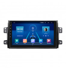 Штатная магнитола Lesko для Fiat Sedici  2005-2014 экран 9" 4/32Gb 4G Wi-Fi GPS Top