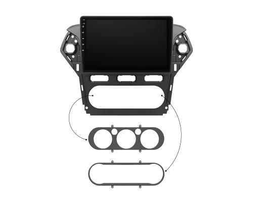 Штатная магнитола Lesko для Ford Mondeo IV Рестайлинг 2010-2014 экран 10" 2/32Gb CarPlay 4G Wi-Fi GPS Prime