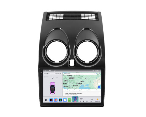 Штатная магнитола Lesko для Nissan Qashqai I 2006-2010 экран 9" 4/64 QLED CarPlay 4G Wi-Fi GPS 360 Prime