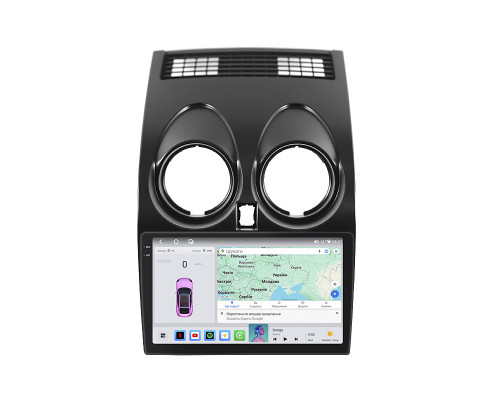 Штатная магнитола Lesko для Nissan Qashqai I Рестайлинг 2010-2013 экран 9" 4/64 QLED CarPlay 4G Wi-Fi GPS 360 Prime