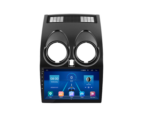 Штатная магнитола Lesko для Nissan Qashqai I Рестайлинг 2010-2013 экран 9" 6/128Gb 4G Wi-Fi GPS Top