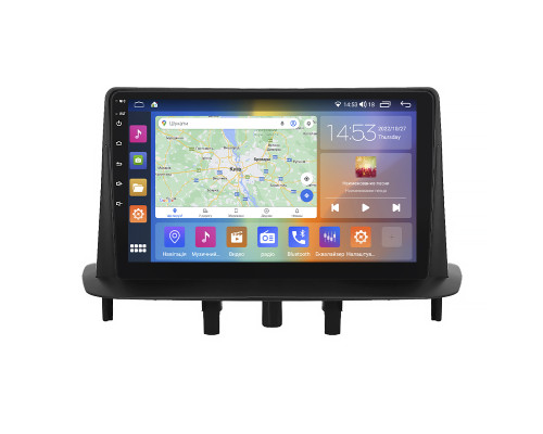 Штатная магнитола Lesko для Renault Fluence I 2009-2013 экран 9" 4/64Gb CarPlay 4G Wi-Fi GPS Prime