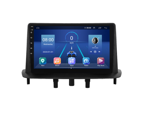 Штатная магнитола Lesko для Renault Fluence I 2009-2013 экран 9" 6/128Gb 4G Wi-Fi GPS Top