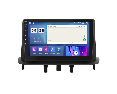 Штатная магнитола Lesko для Renault Megane III 2008-2014 экран 9" 2/32Gb CarPlay 4G Wi-Fi GPS Prime