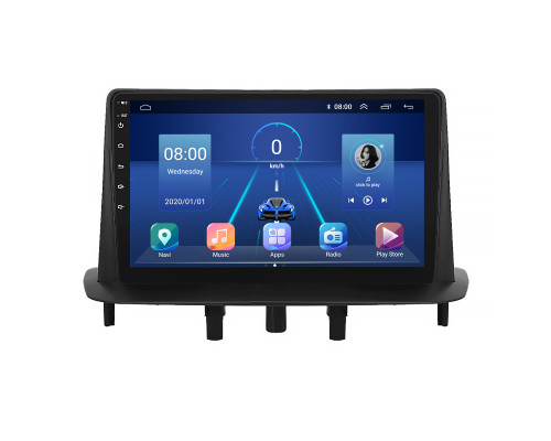 Штатная магнитола Lesko для Renault Megane III 2008-2014 экран 9" 6/128Gb 4G Wi-Fi GPS Top