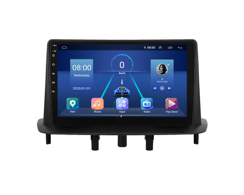 Штатная магнитола Lesko для Renault Megane III Рестайлинг 2 2014-2016 экран 9" 2/32Gb Wi-Fi GPS Base