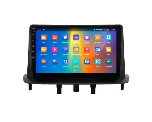 Штатная магнитола Lesko для Renault Megane III Рестайлинг 2 2014-2016 экран 9" 2/32Gb CarPlay 4G Wi-Fi GPS Prime