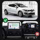 Штатная магнитола Lesko для Renault Megane III Рестайлинг 2 2014-2016 экран 9" 4/64 QLED CarPlay 4G Wi-Fi GPS 360 Prime