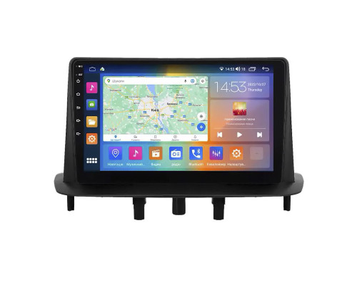 Штатная магнитола Lesko для Renault Megane III Рестайлинг 2012-2014 экран 9" 4/64Gb CarPlay 4G Wi-Fi GPS Prime