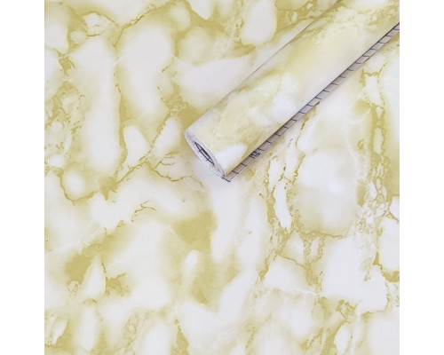 Самоклеющаяся пленка 0,45х10м х 0,07мм Желтый мрамор SW-00000816