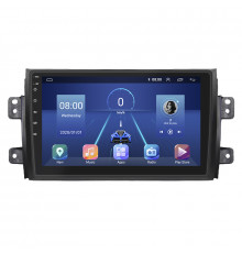 Штатная магнитола Lesko для Suzuki SX4 I (Classic) 2006-2009 экран 9" 4/32Gb 4G Wi-Fi GPS Top