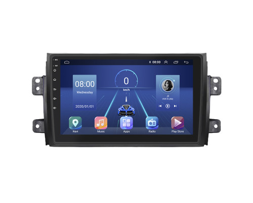 Штатная магнитола Lesko для Suzuki SX4 I (Classic) 2006-2009 экран 9" 4/32Gb 4G Wi-Fi GPS Top