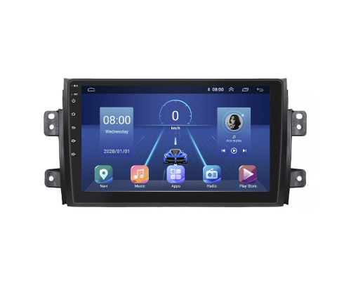 Штатная магнитола Lesko для Suzuki SX4 I (Classic) Рестайлинг 2009-2014 экран 9" 6/128Gb 4G Wi-Fi GPS Top