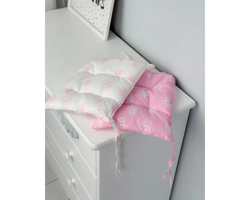 Подушка мягкая для детского стульчик 23х28, серая Белый