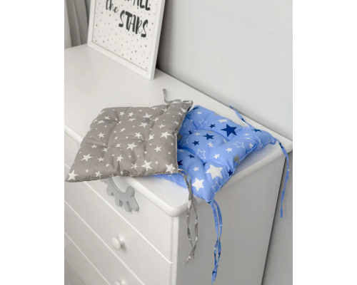 Подушка мягкая для детского стульчик 23х28, серая Белый