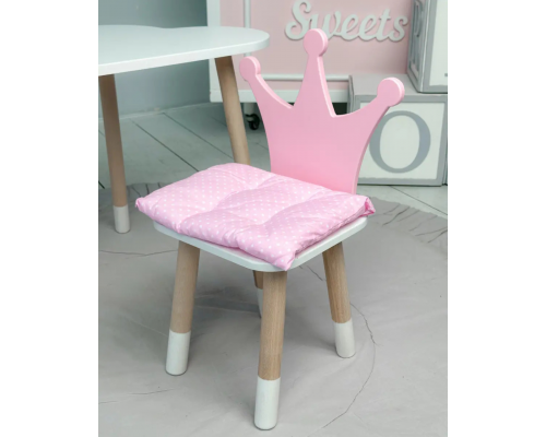 Подушка мягкая для детского стульчик 23х28, серая Белый