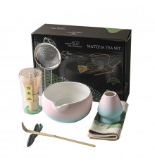 Набор Mavanto 5654 для приготовления чая матча 7 предметов Blue + Pink