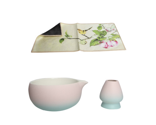 Набор Mavanto 5654 для приготовления чая матча 7 предметов Blue + Pink