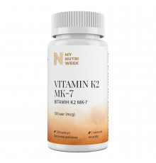 Вітамін К2-менахінон-7, Vitamin K2 MK-7, My Nutri Week, 100 мкг, 120 капсул