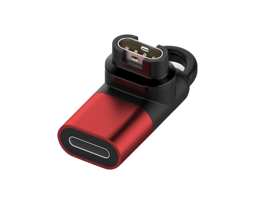 Перехідник-адаптер Lightning для Garmin Fenix 7 / Forerunner / Venu / Instinct red