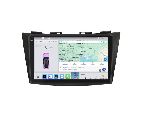 Штатная магнитола Lesko для Suzuki Swift IV Рестайлинг 2013-2017 экран 9" 4/64 QLED CarPlay 4G Wi-Fi GPS 360 Prime