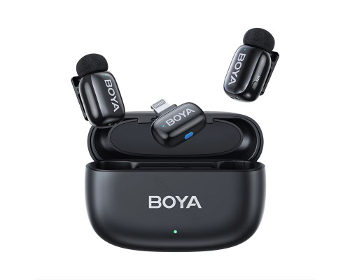 Мікрофон петличний бездротовий BOYA mini-15 (Lightning) black