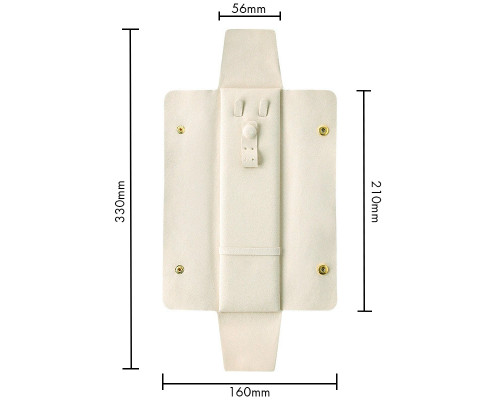 Дорожный футляр Casegrace SP-01345 органайзер для украшений и ювелирных изделий для путешествий White