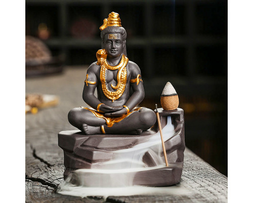 Подставка для благовоний JC20230617000001 Статуя Будды Шивы с обратным потоком жидкого дыма держатель для ароматических палочек и конусов