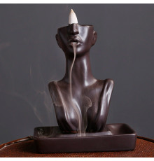 Подставка для благовоний JC2022073000003 Девушка с обратным потоком жидкого дыма держатель для ароматических палочек и конусов Brown