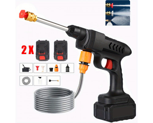 Бездротова автомийка високого тиску 300Вт 2 акумулятора black