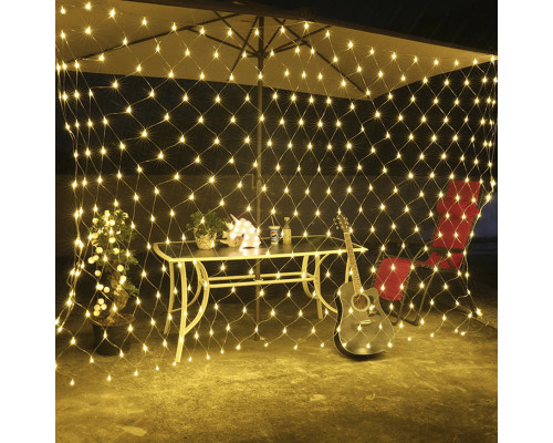 Гирлянда сетка cветодиодная 382902 теплый свет от сети 220V для дома и улицы 3*2 м 320 led