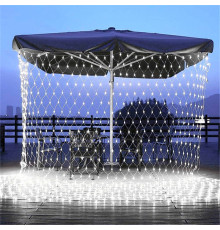 Гирлянда сетка cветодиодная 382902 холодный свет от сети 220V для дома и улицы 2*2 м 144 led