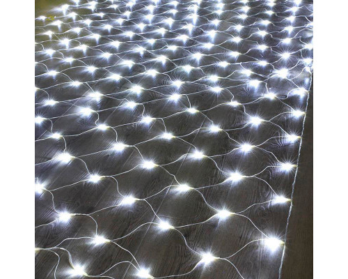 Гирлянда сетка cветодиодная 382902 холодный свет от сети 220V для дома и улицы 2*2 м 144 led