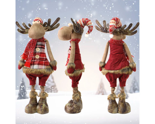 Новогодняя фигурка под елку YF201897A  новогодний олень 68 см рождественская мягкая игрушка Red