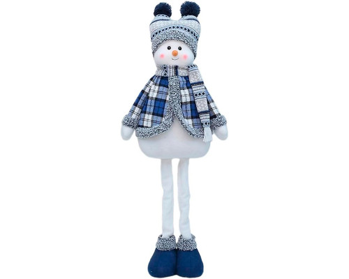 Новогодняя фигурка под елку YH239902B Снеговик 75 см рождественская мягкая игрушка Blue