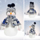 Новогодняя фигурка под елку YH239907B Снеговик 40 см рождественская мягкая игрушка Blue