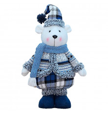 Новогодняя фигурка под елку YH239913 Мишка 48 см рождественская мягкая игрушка Blue