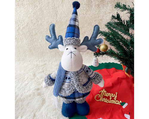 Новогодняя фигурка под елку YH239932 новогодний олень 46 см рождественская мягкая игрушка Blue