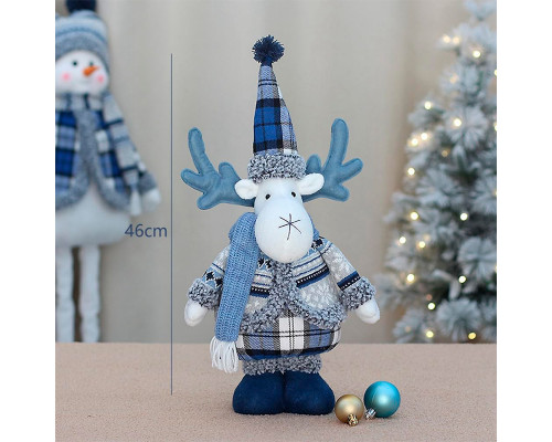 Новогодняя фигурка под елку YH239932 новогодний олень 46 см рождественская мягкая игрушка Blue