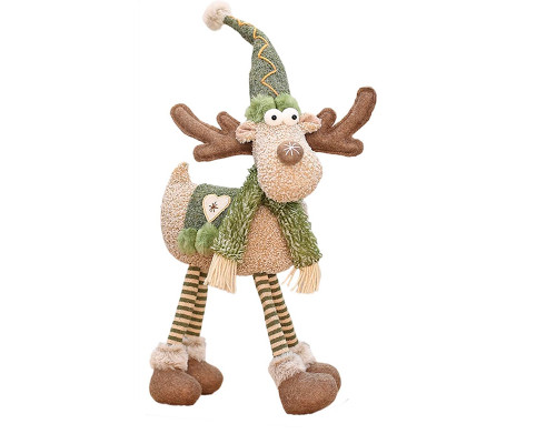 Новогодняя фигурка под елку YH259903 новогодний олень 55 см рождественская мягкая игрушка Green