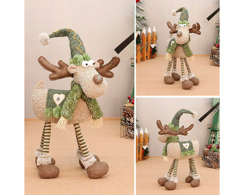 Новогодняя фигурка под елку YH259903 новогодний олень 55 см рождественская мягкая игрушка Green