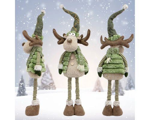 Новогодняя фигурка под елку YH259905A  новогодний олень 85 см рождественская мягкая игрушка Green