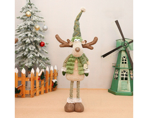 Новогодняя фигурка под елку YH259905A  новогодний олень 85 см рождественская мягкая игрушка Green