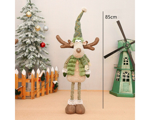 Новогодняя фигурка под елку YH259905A  новогодний олень 85 см рождественская мягкая игрушка Green