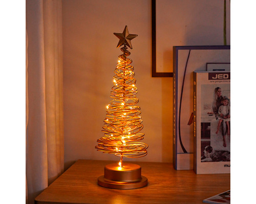 Настольная лампа-ночник SDА011 Ёлочка от батареек декоративный светильник новогодний Теплый свет